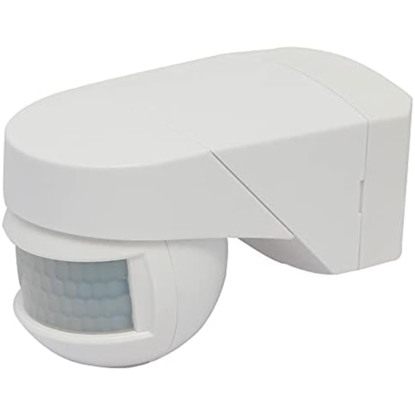 Maximum range of the PIR motion detector: 12m/180º+360º (white)