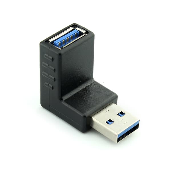 USB 3.0-adapter 90 grader hann til hunn vertikal vertikal kombin
