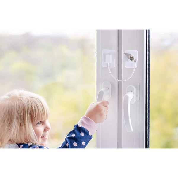 Säkerhet för fönster och barnskåp: [x3 MYNT] + BONUS | Utan Dr