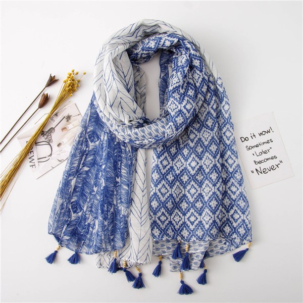 Women's Fashion Scarf with Tassel, Soft Wrap Shawl for Spring Sum