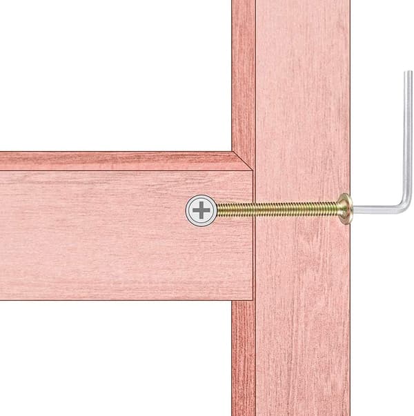 10 stk. M6 x 60 mm forzinket kulstofstål møbelboltforbindelse