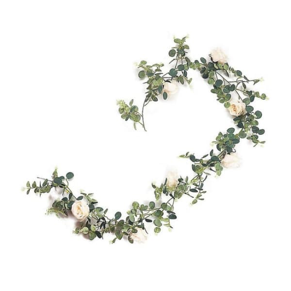 Simulert eukalyptus rotting blomst streng kunstig girlander Flo