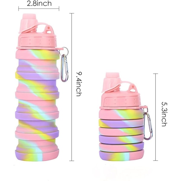 Sammenklappelige silikone vandflasker, Genanvendelige BPA Free Foldable Ex