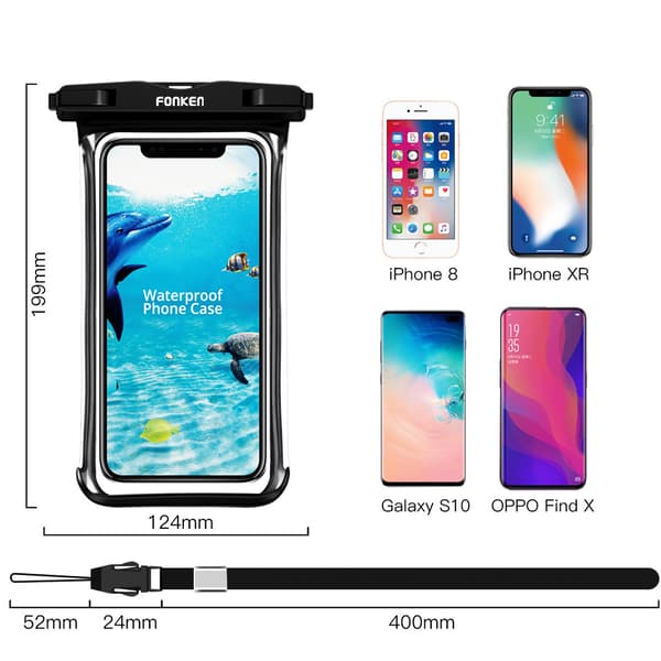 IPX8 Vandtæt Smartphone Pose [2-pak], Vandtæt Telefonpose