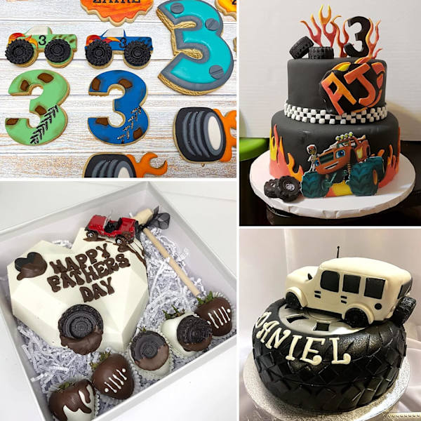 3D Rundt Dæk Fondantform - Lastbilhjul Form Silikoneform til Su
