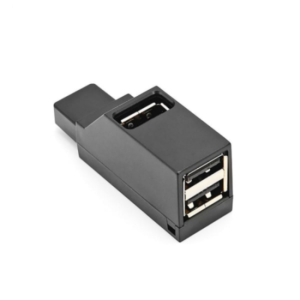 USB-hub Mini 3 porter (1 stk USB 3.0) Svart