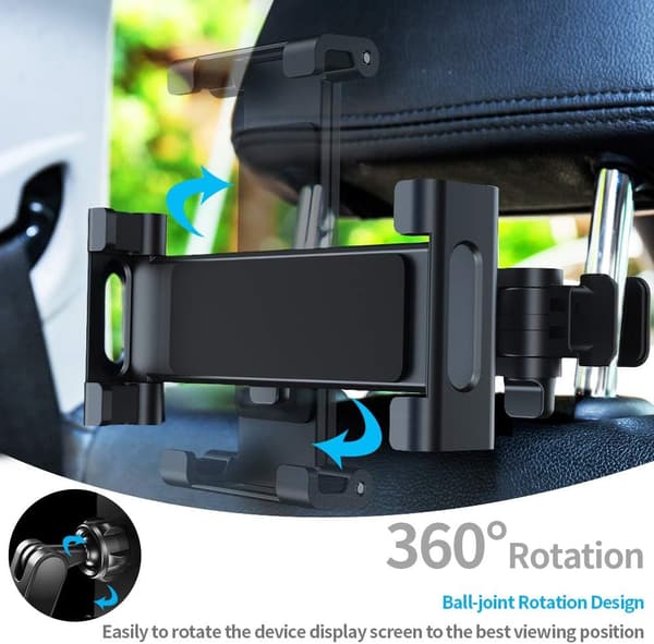 Auton tabletin pidike, Universaali auton tabletin pidike Auton pääntuki 360°