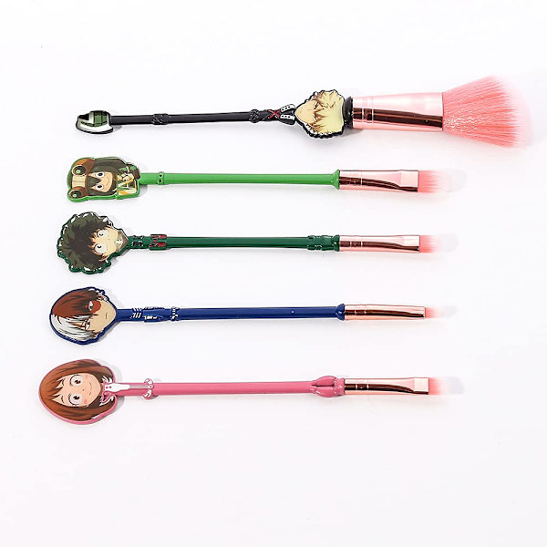 My Hero Academia Makeup-borstar Set, Rosa Syntetisk Mjuk Fiber Br
