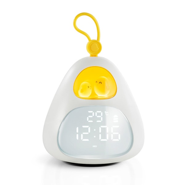 Barnväckarklocka med induktionsnattlampa, patenterat fågelbo