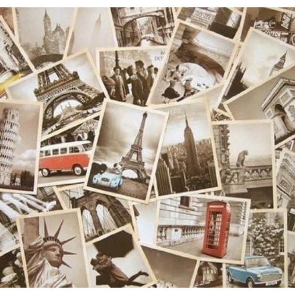 32 stk 1 sett samleobjekt retro vintage gamle reisepostkort
