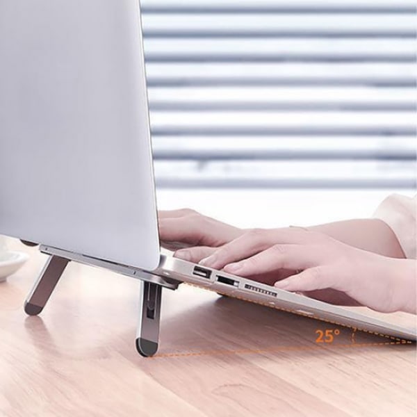 Foldbar bærbar computer stand med varmeafledning, usynlig, bærbar aluminium