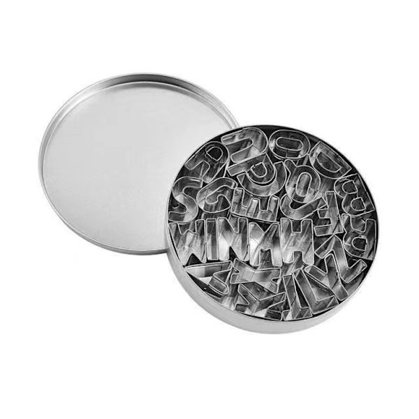 Keksform bokstäver A-Ö silver