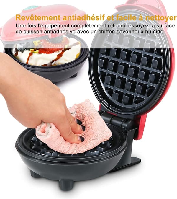 Mini vaffeljern for individuelle vafler, hash browns, paninis, L