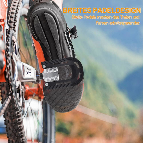 Fällbar pedal, 1 par dubbel hopfällbar hopfällbar cykelpedaler för