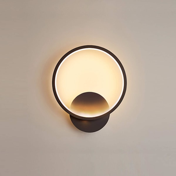 LED-vägglampa inomhus 13W vägglampa svart vit vit 3000K modern för rum vardagsrum trappa AC 220V korridor [Energiklass A +]