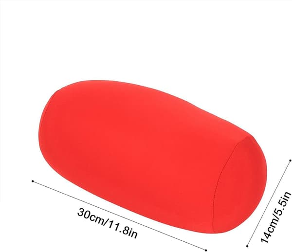 Mini Microbead Ryggkudde för Soffa, Säng, Kontor, Bil, Resa Röd