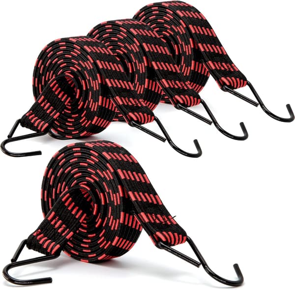 Bungee-snören, 4 stycken 2M gummiband med krokar, högkvalitativ U