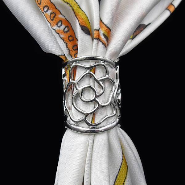1 st Scarf Spänne ihålig ros Scarf Ring Spänne Brosch Pin Bröllop