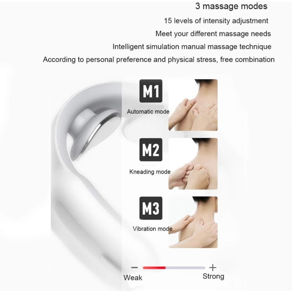 Ryg- og nakkemassager Intelligent skulder- og nakkemassager Cervikal rygsøjle og nakkebeskyttelsesanordning Varmt kompressionsmassage Blå