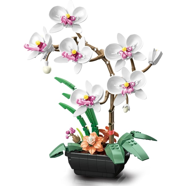 Orchid Blomster Byggesæt, Botanisk Samling af Kunstige F