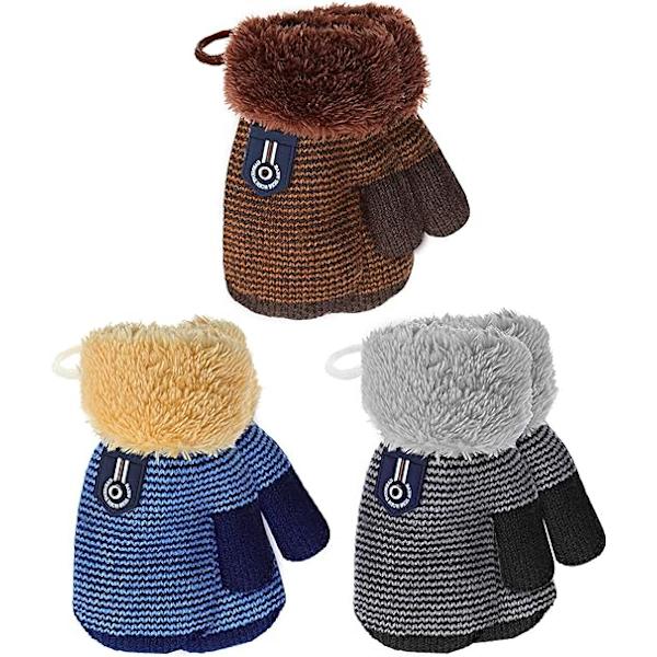 3 par vantar Vinterbarnvantar Varma babyvantar