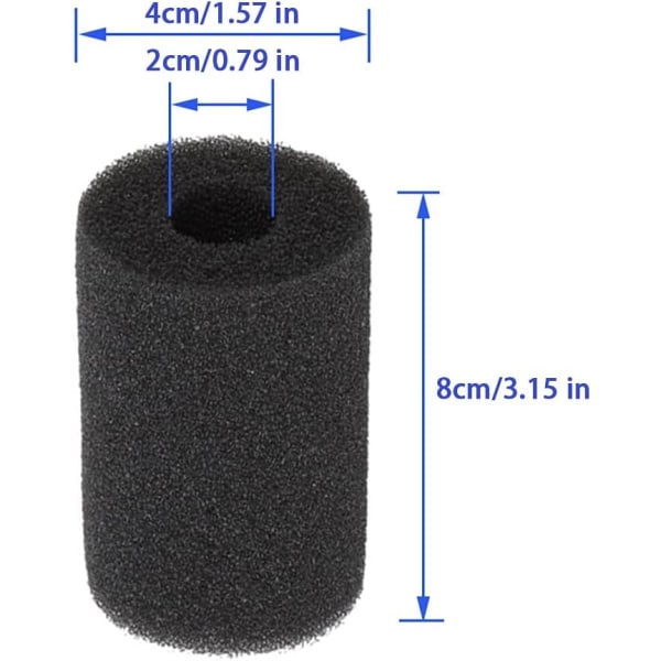 10 stk svampinntakfilter forfilter svamp akvariefilter spon