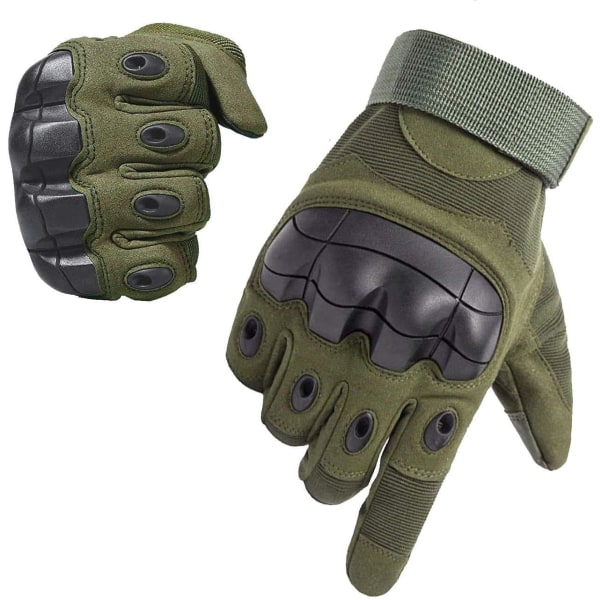 Et par Tactical Combat Handsker til mænd Sommersportshandsker Motocross Cut Protection (Army Green L)