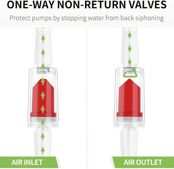 10 stk. Akvariecheckventiler til luftpumpe, envejs-checkventiler, pumpe