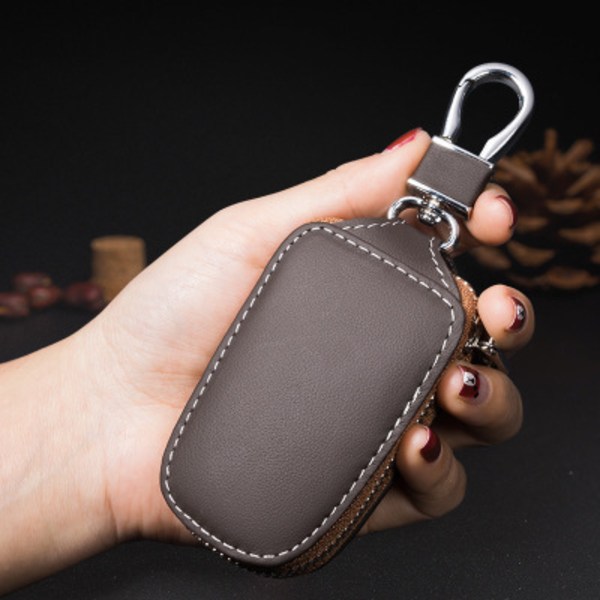Smart Key Holder Protection Läder Bilnyckel Kedja väska Bil Smart K