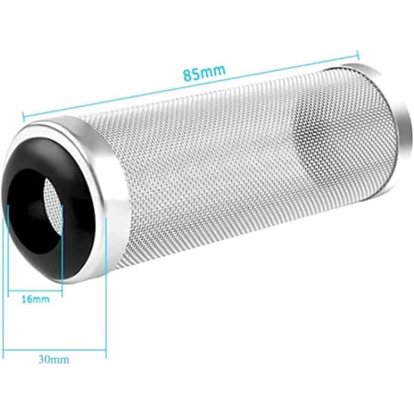 16 mm nät 2 st rostfritt stål filterlock, räksäker trafik