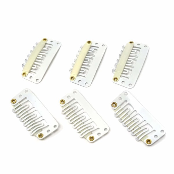 50 stk 6 tenner U-formede klips for hårfjæringer - 3,3 cm/1,3 tommer