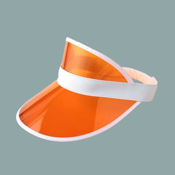 Sæt med 4 80'er Retro beskyttelseshætte, plast PVC solskærm Hat Visir