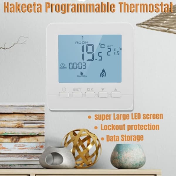 Hjemmeprogrammerbare termostater RF trådløs intelligent flammehemmer