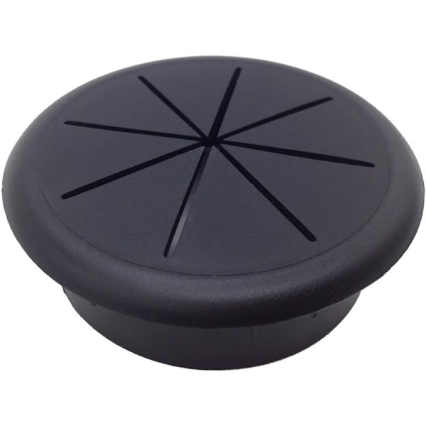 Sæt med 3 fleksible kabelgennemføringer i plast, 60 mm i diameter - Sort