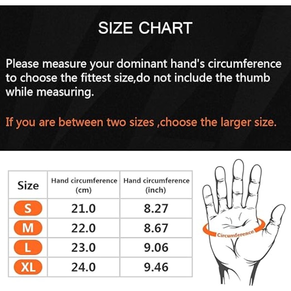 Vinterhansker Vindtette og vannavstøtende termisk semsket skinnhansker for menn og kvinner (svart, L)