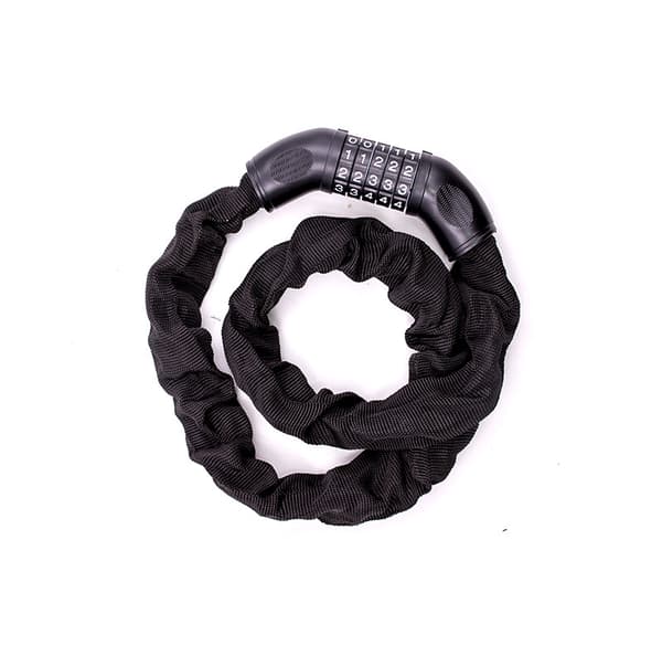 5-cifret cykellåskæde, 100 cm, 1-pak - Sort
