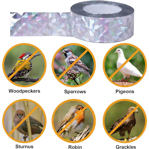 Fuglerepellent tape, reflekterende fuglerepellent tape, fuglerepellent