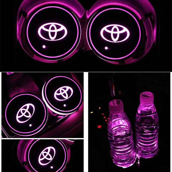 2-pakkaus LED-auton puskuritangot 7 väriä vaihtava USB-lataus Roller C