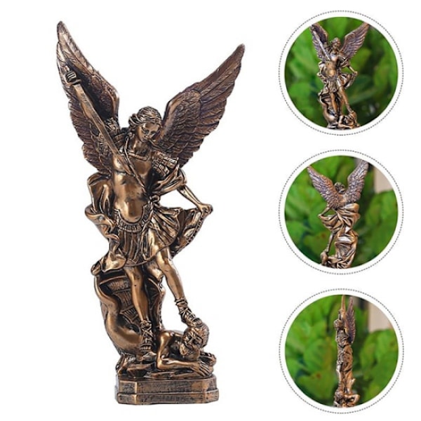 Statue Michael Ærkeenglen St Skulptur Figurer Religiøs Kat
