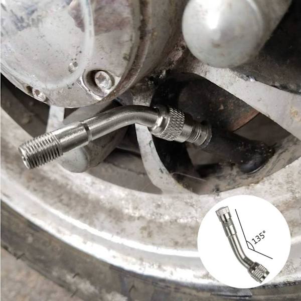 6 kpl Renkaan Sovitin Renkaan Venttiilin Jatke 45/90/135 Astetta Auto Moottori