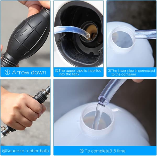 Siphonpump för vätskeöverföring, manuell bränslepump, universell Ga