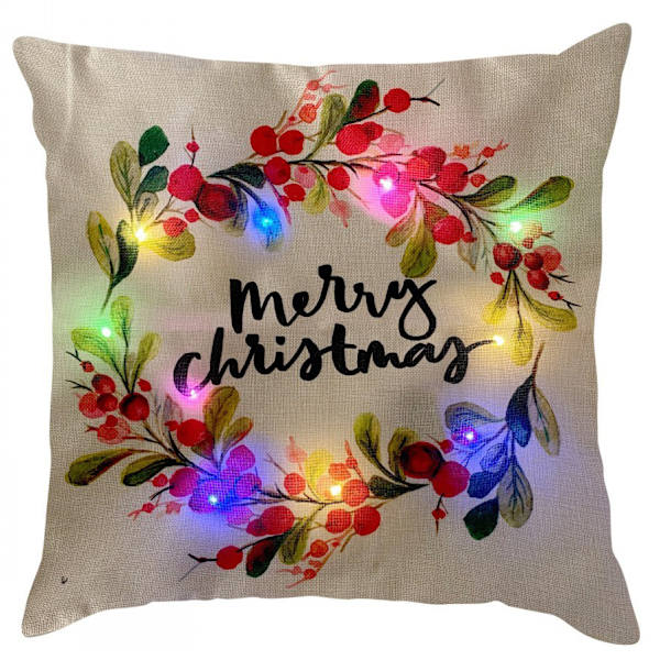 45*45 Putetrekk med LED-lys, Juleputetrekk,
