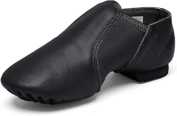 Læder Jazz slip-on dansesko, egnet til piger, drenge og til