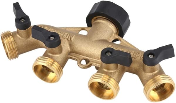 3/4 tommer messing 4 slange slange splitter dyse switch slange adapter Fa