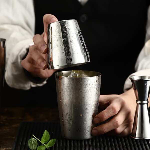 Rustfrit stål cocktail tin på tin shaker, 16,5x8,2cm
