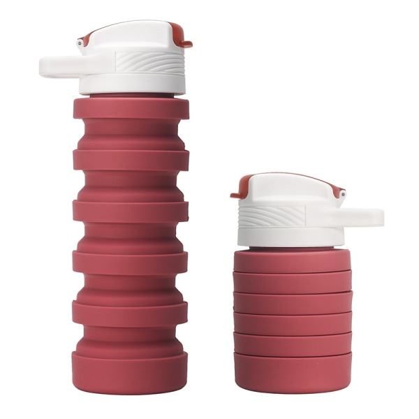 Hopfällbara vattenflaskor, 18 oz återanvändbar BPA-fri silikonläcka-