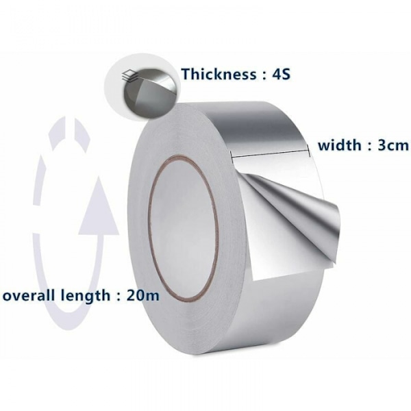 20m*3cm aluminiums tape, aluminiums tetningsteip, vanntett