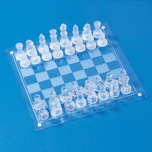 25x25cm himmeä lasi set, kristallityöpöytäpulmapeli