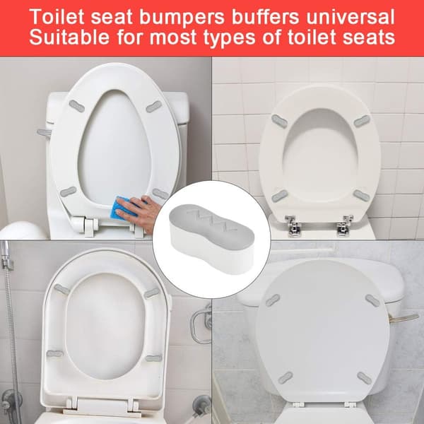 Toiletsæde-kofanger-sæt, 8 stk. Universal toiletsæde-bufferhætter