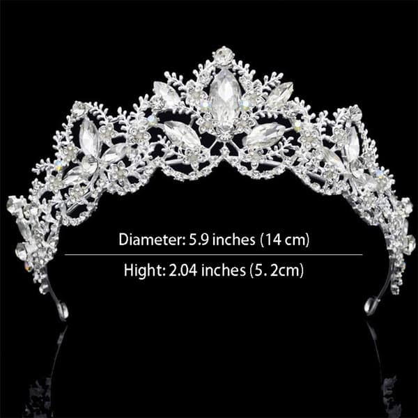 Rhinestone brudkrona (1 st silver)